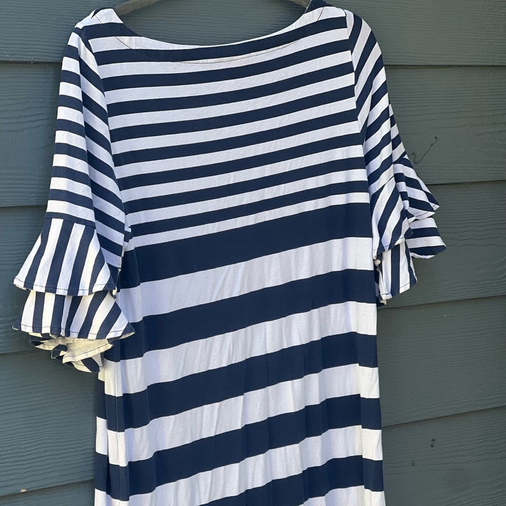 Lilly Pulitzer Navy and White Striped Tee